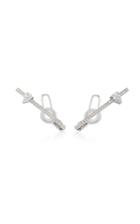 Jack Vartanian White Gold And Diamonds Line Earrings