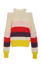 Valentine Witmeur Lab Feverish Cold Shoulder Striped Top