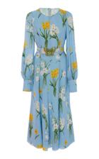 Andrew Gn Floral-print Silk-georgette Midi Dress