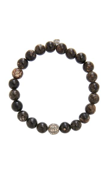 Sydney Evan 8mm Hypersthene And Brown Diamond Bracelet
