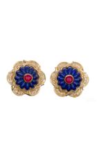 Moda Operandi Tiina Smith Vintage Harry Winston Lapis, Ruby & Gold Earrings