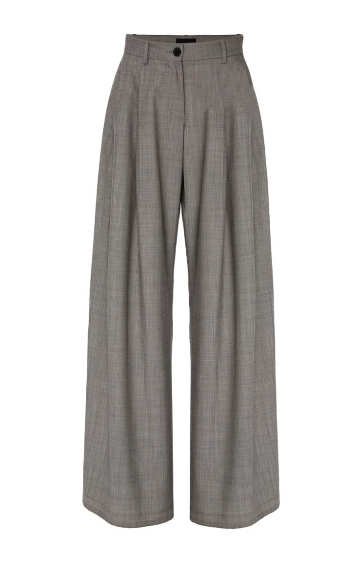 Nili Lotan Inez Pleated Wool Pant