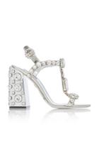 Dolce & Gabbana Crystal-embellished Metallic Sandals