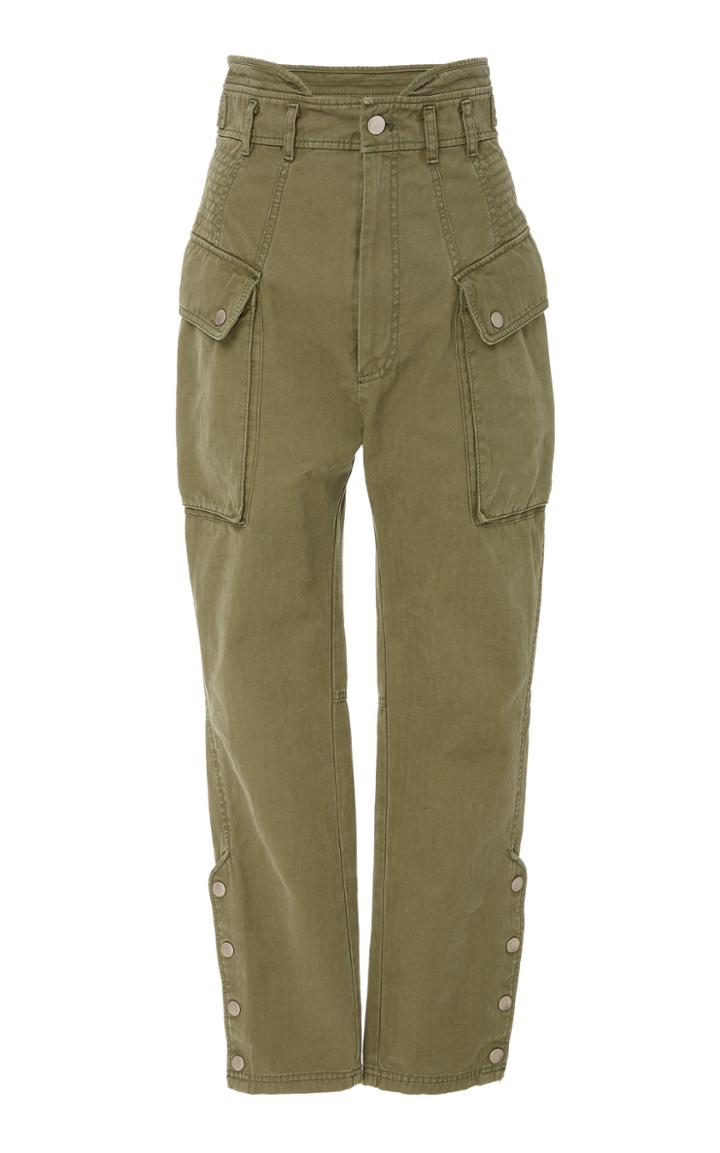 Marissa Webb Belle Herringbone Utility Cotton Pants