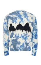 The Elder Statesman M'o Exclusive Intarsia Tie Dye Cashmere Mountain Sweater