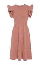 Tomas Maier Ruffle Sleeve Knit Dress