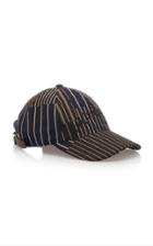 Alexander Mcqueen Striped Logo-embroidered Cotton-twill Cap Size: M