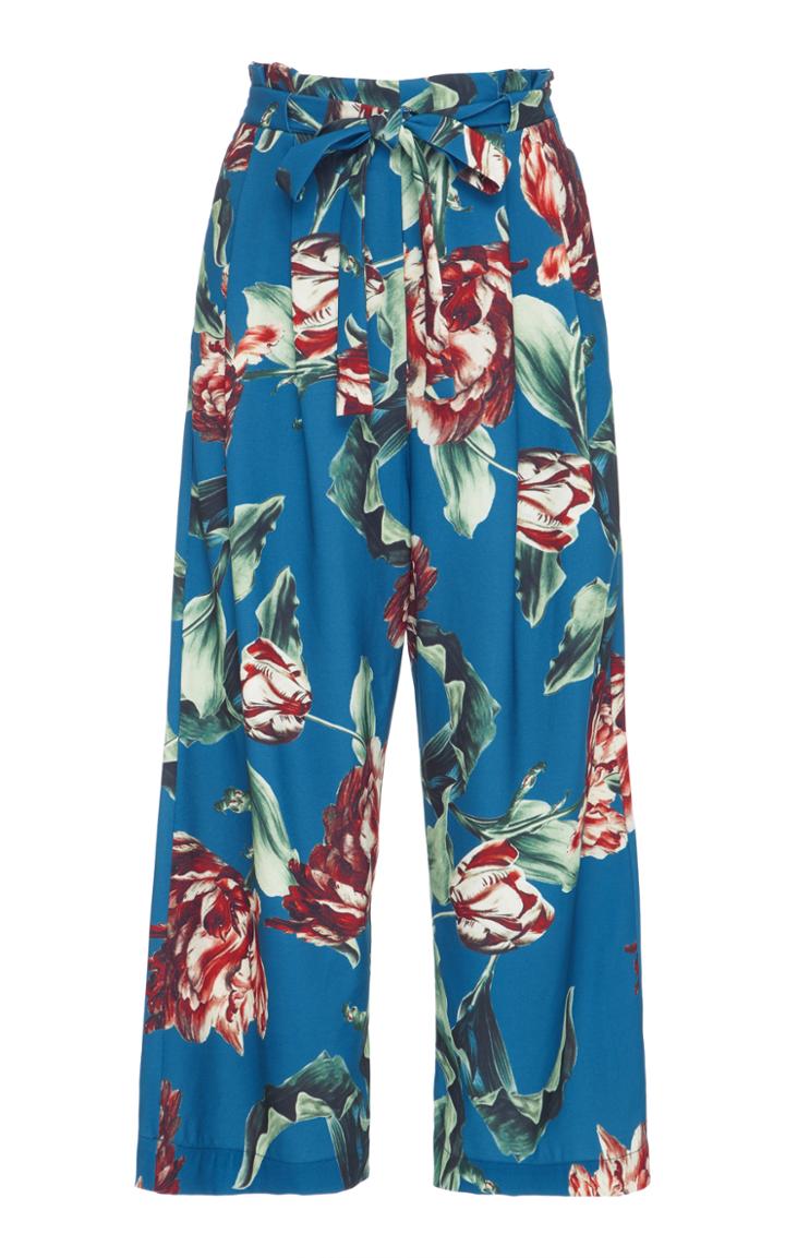 Patbo Botanica Print Tie-waist Culottes