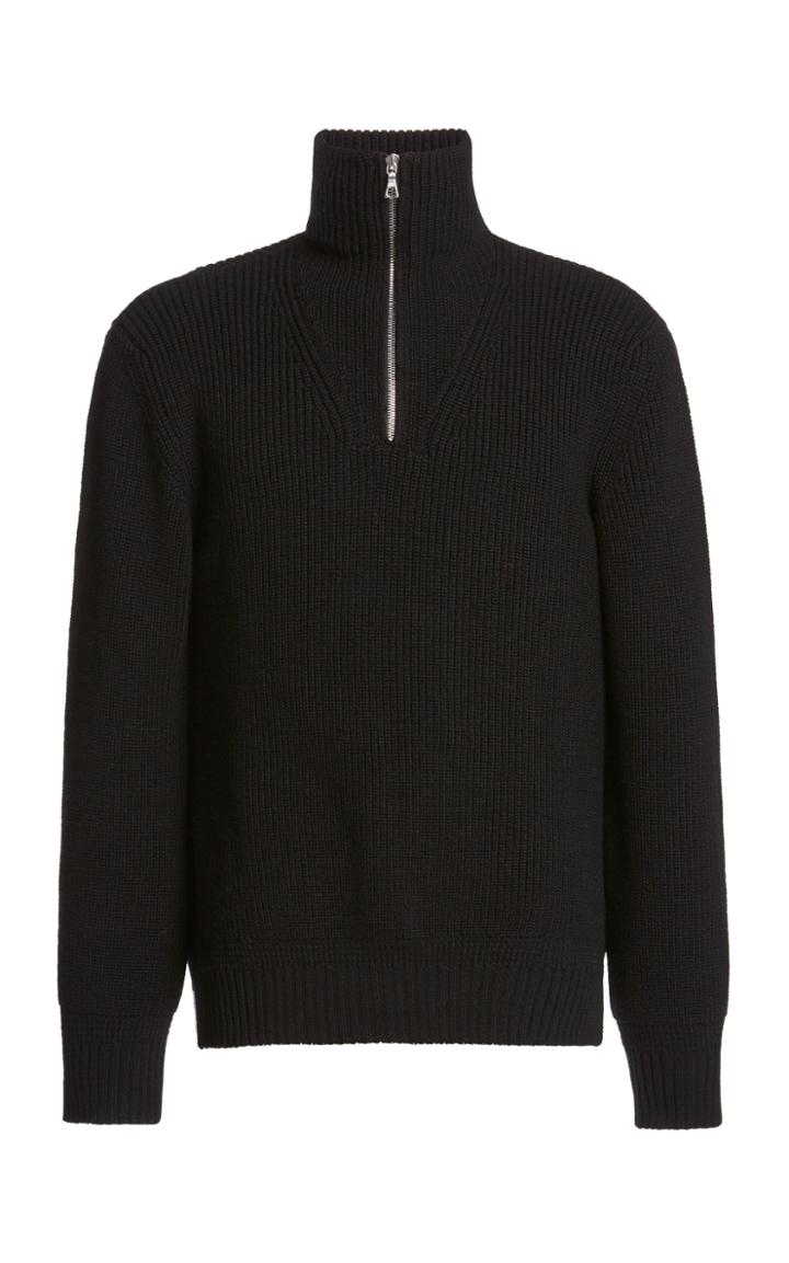 Moda Operandi Officine Gnrale Half Zipped Ribbed Sweater