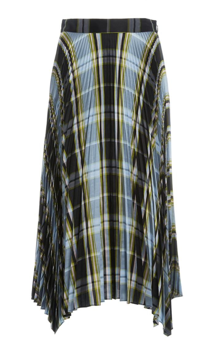 Moda Operandi Tory Burch Sunburst Pleated Silk Midi Skirt