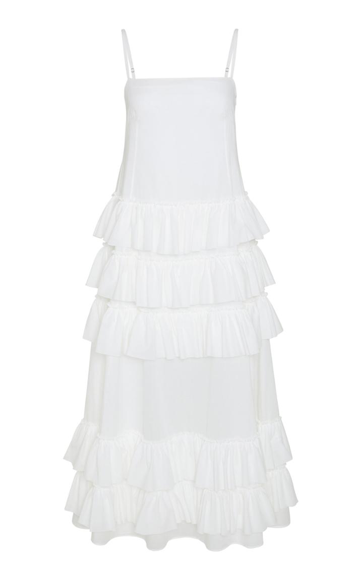 Moda Operandi Molly Goddard Wray Cotton Voile Tiered Maxi Dress