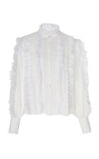 Moda Operandi Temperley London Edith Ruffled Cotton Blouse Size: 6