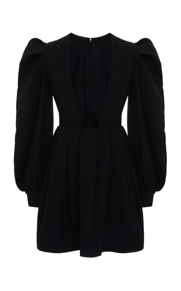 Moda Operandi Valentino Puff Sleeve V-neck Mini Dress Size: 36