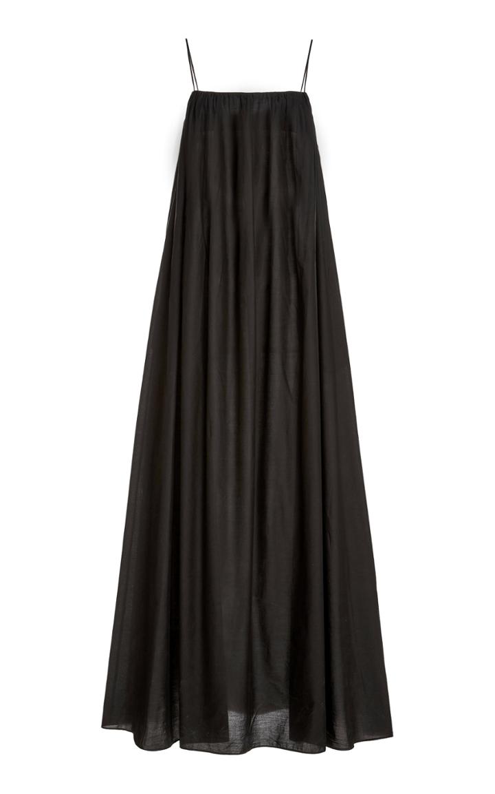 Moda Operandi Matteau Gathered Cotton Voile Maxi Dress