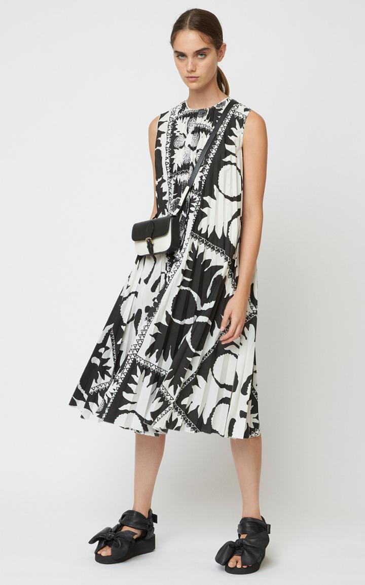 Moda Operandi Red Valentino Printed Pleated Poplin Dress