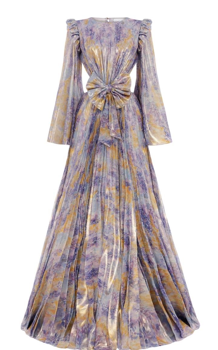 Moda Operandi Raisa Vanessa Pleated Chiffon Maxi Dress