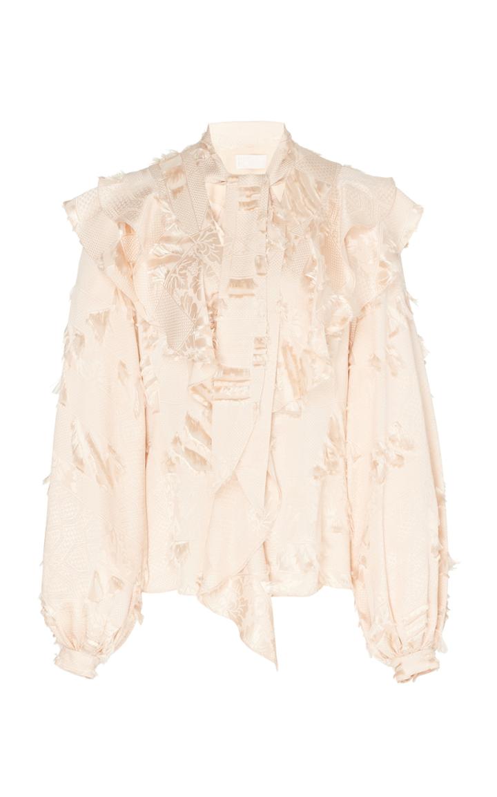 Peter Pilotto Fringe Jacquard Frill Blouse