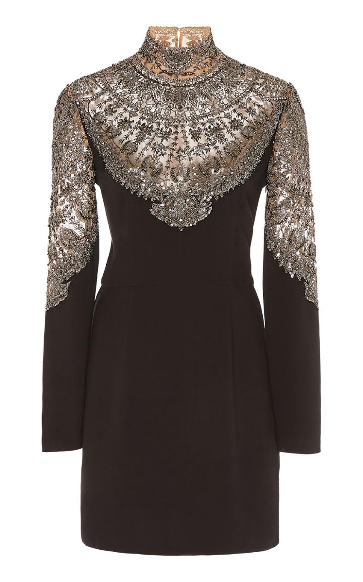 Moda Operandi Cucculelli Shaheen Scallop Armor Embroidered Silk Mini Dress