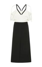 J. Mendel Silk Crepe Handkerchief Sleeve Dress
