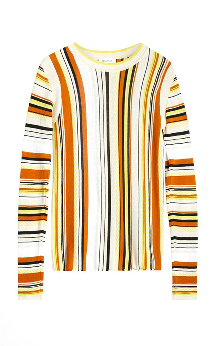 Moda Operandi Rodebjer Daria Striped Cotton-blend Knit Top