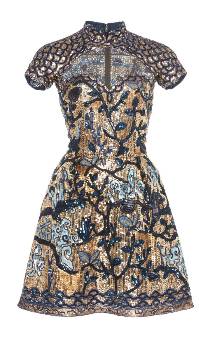 Zuhair Murad Sequin Embroidered Mini Dress