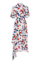 Rosetta Getty Short Sleeve Printed Wrap Dress