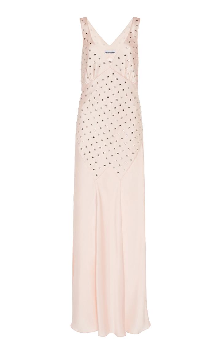 Paco Rabanne Embellished Satin Gown