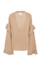 Eleven Six Lola Ruffled Plunge Sweater