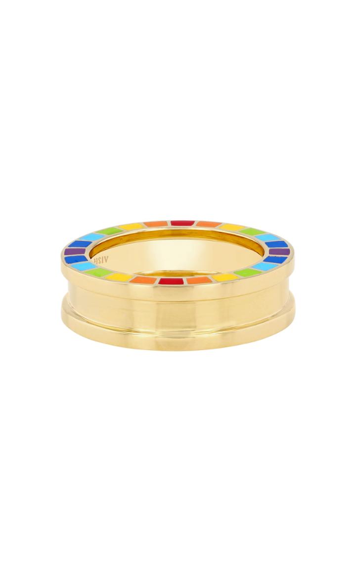 Aisha Baker Me 18k Gold Enamel Ring