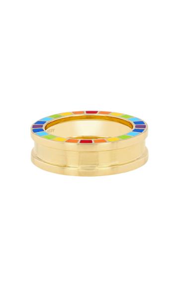 Aisha Baker Me 18k Gold Enamel Ring