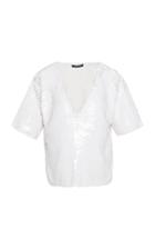 Marissa Webb Jesse Sequin V-neck Top