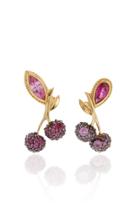 Anabela Chan Cherry 18k Gold Vermeil Ruby, Sapphire Earrings