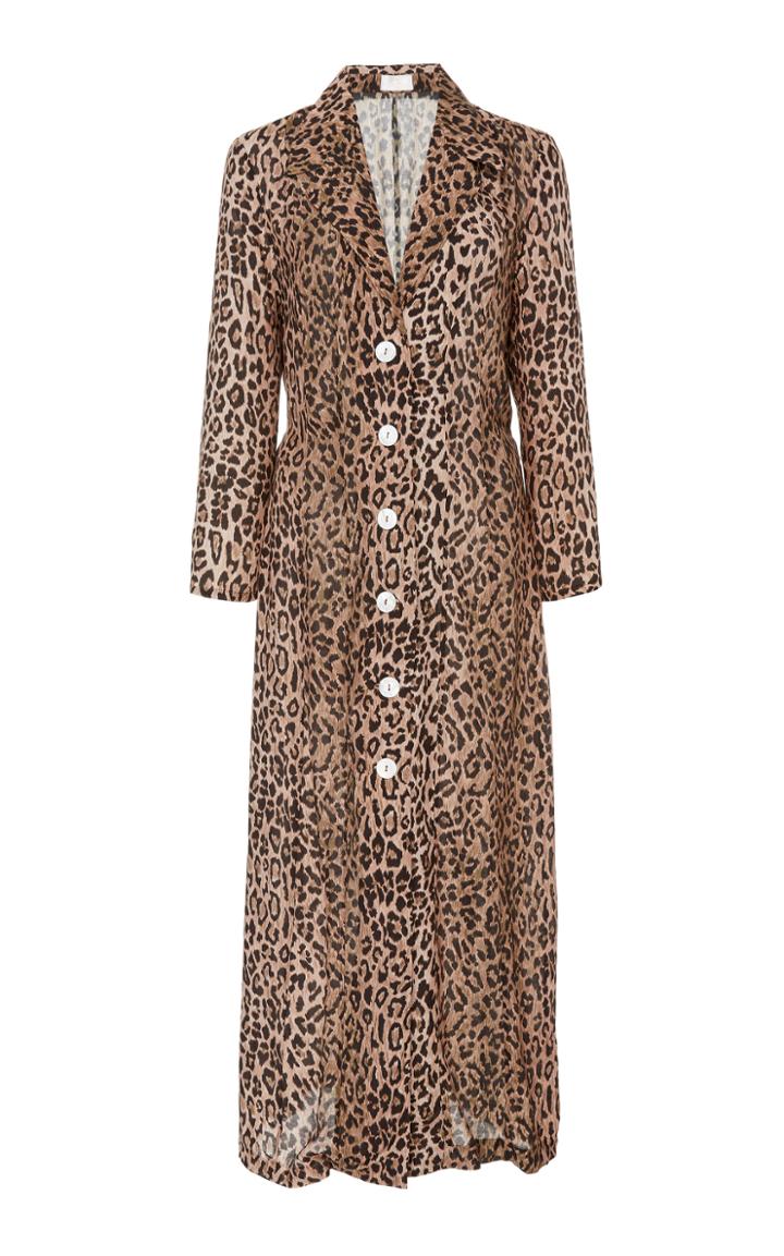 Rixo Sienna Printed Silk-blend Midi Dress