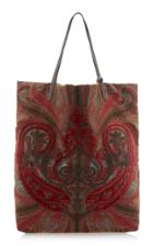 Etro Etro Textured Velvet Shopping Bag
