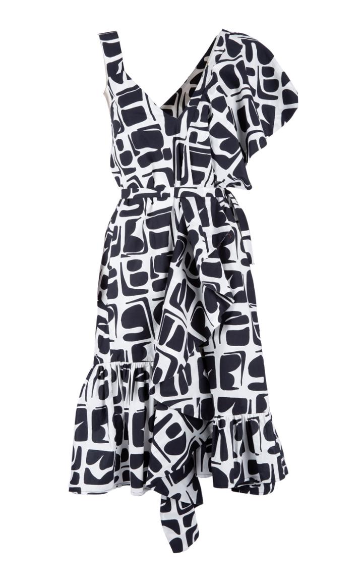 La Doublej Jazzy Ruffled Cotton Dress