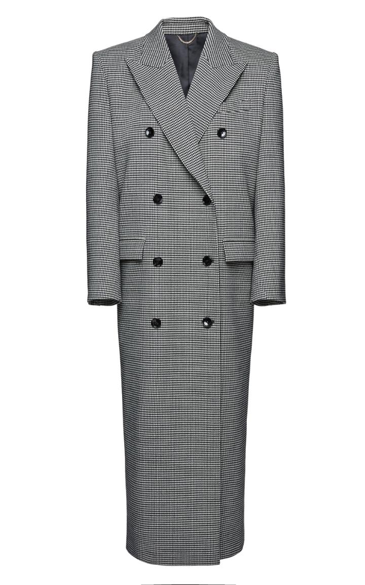 Moda Operandi Magda Butrym Houndstooth Wool-blend Coat