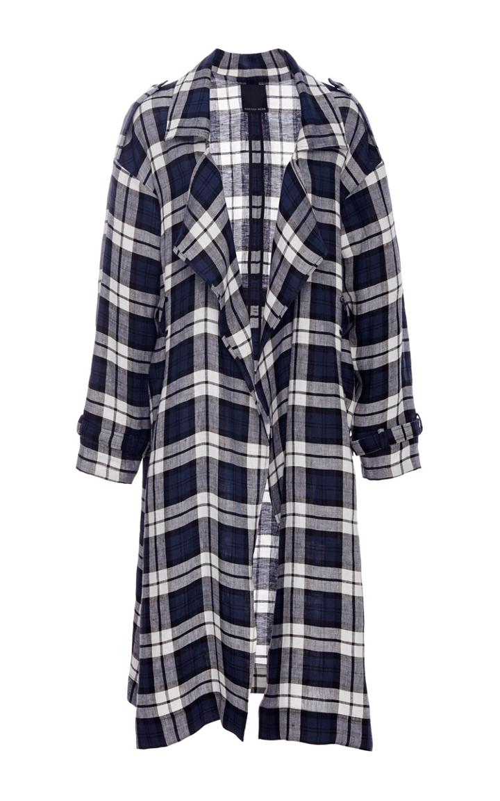 Marissa Webb Corey Plaid Overcoat