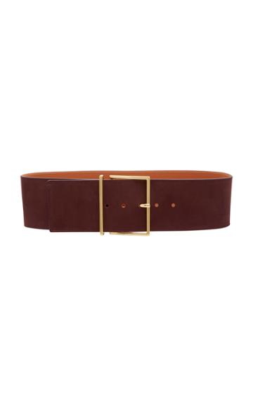 Maison Boinet Exclusive Wide Nubuck Leather Waist Belt Size: 65 Cm