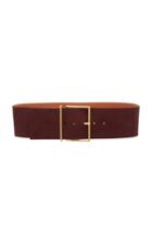 Maison Boinet Exclusive Wide Nubuck Leather Waist Belt Size: 65 Cm