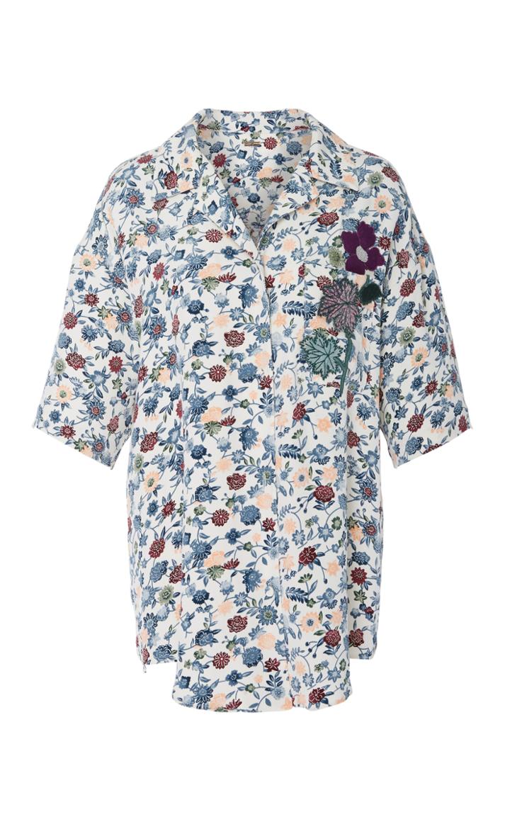 Adam Lippes Floral Bowling Shirt
