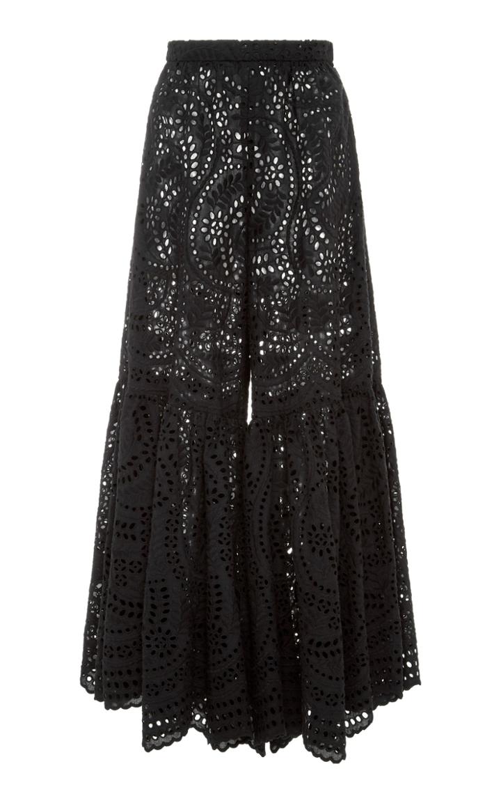 Jill Stuart Adina Wide Legged Eyelet Pant