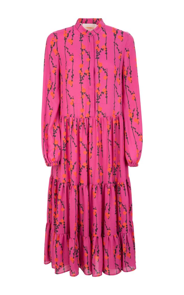 La Doublej Floral-print Crepe Midi Dress