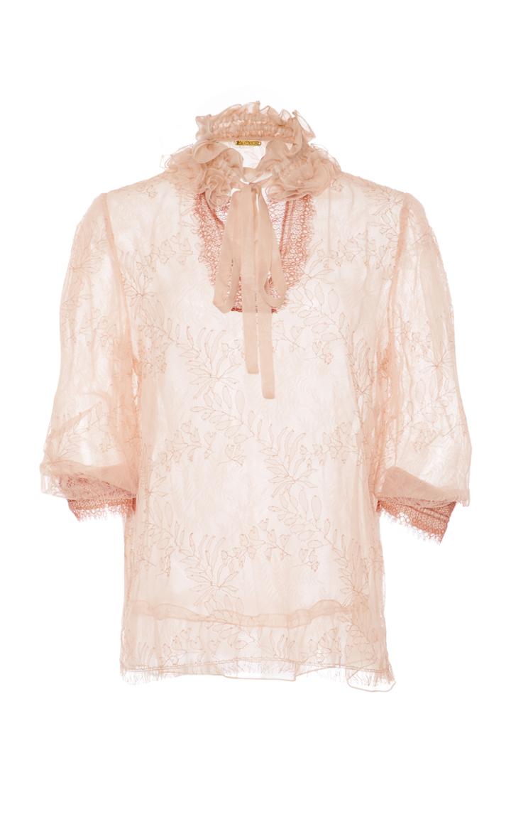 Amelia Toro Three Quarter Sleeve Lace Blouse