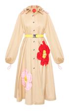 Marianna Senchina Belted Floral Trenchcoat