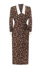 Ulyana Sergeenko Demi Couture Floral Printed Midi Dress