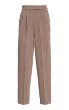 Moda Operandi Piece Of White Camille High-rise Cotton-blend Straight-leg Pants