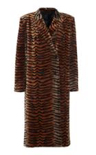 Attico Animal Print Box Overcoat