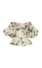 Marchesa Off The Shoulder Floral Top