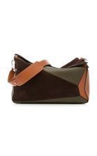 Loewe Suede And Calfskin Puzzle Xl Bag