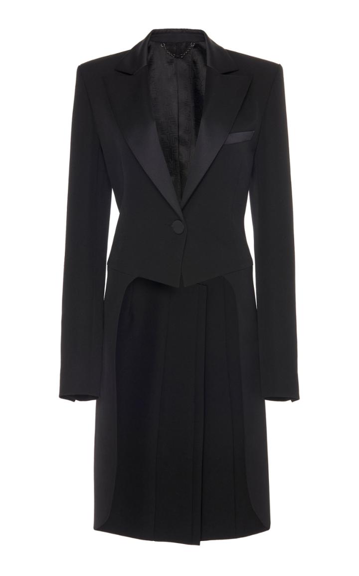 Moda Operandi Paco Rabanne Satin-trimmed Wool Tuxedo Jacket Size: 36